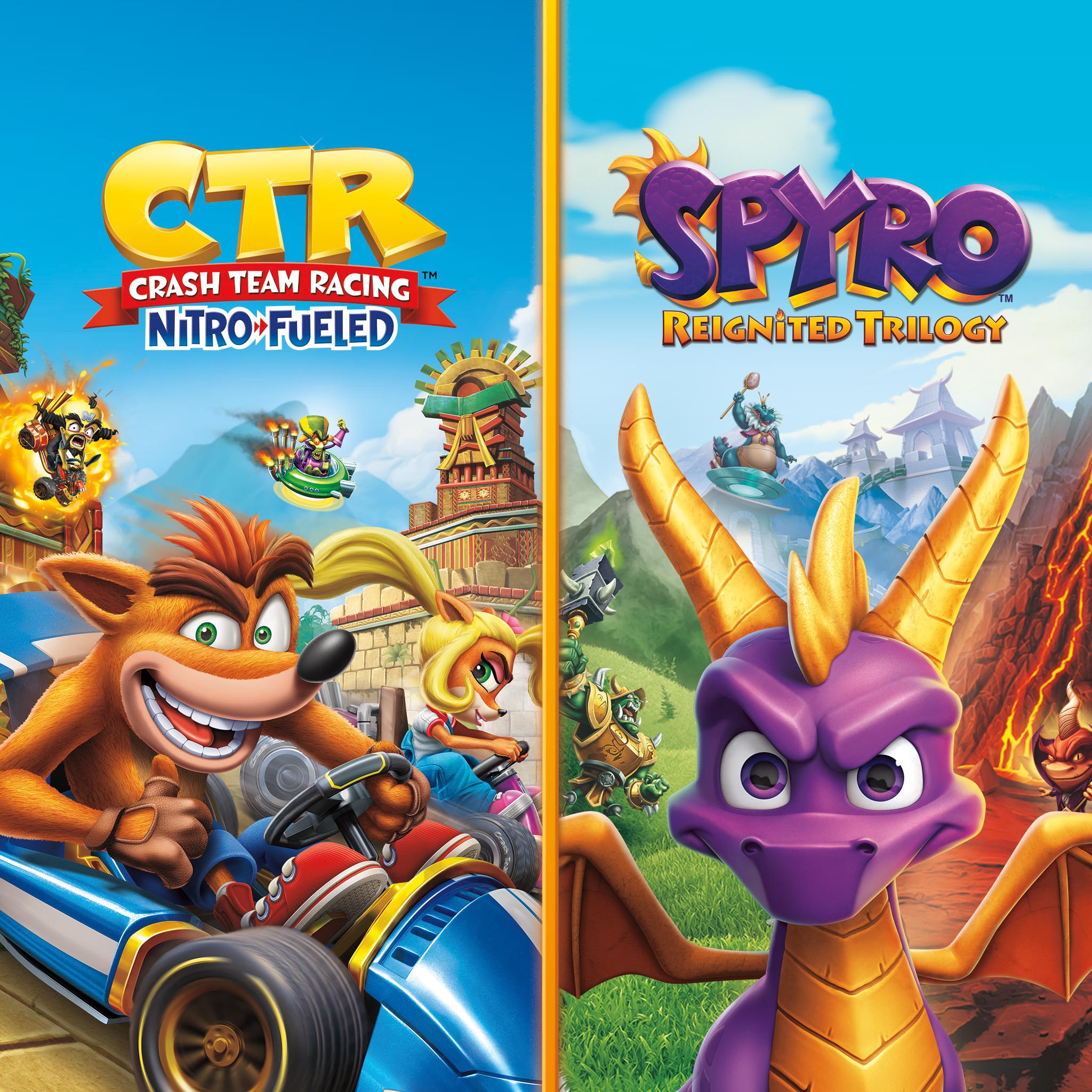 Купить Team Racing Nitro-Fueled + Spyro Game Bundle для PS4/PS5 П2 П3 дёшево