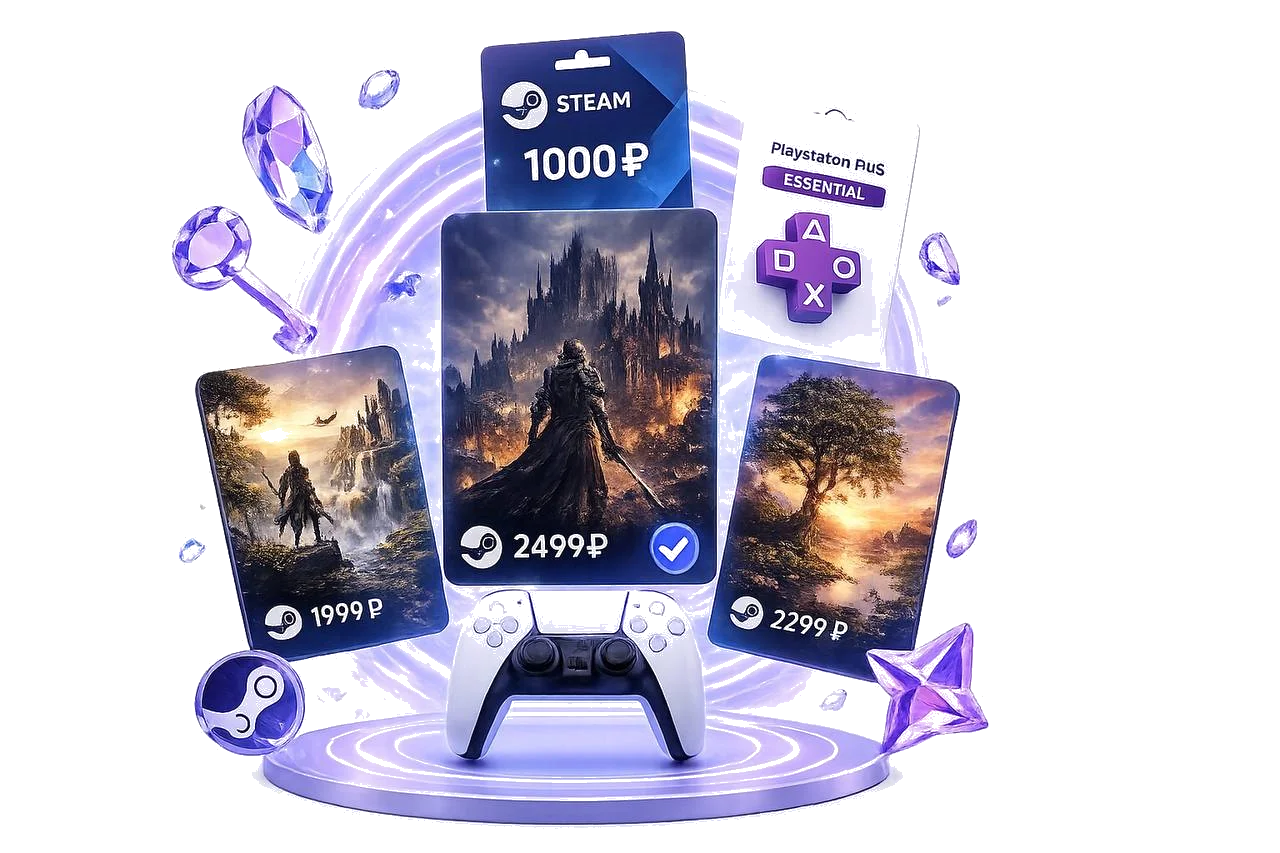 Игры, пополнения Steam, PlayStation