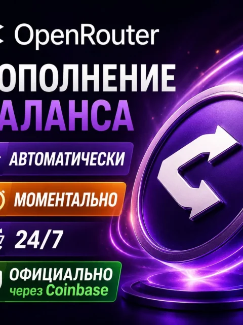 OpenRouter Пополнение баланса (API-ключ)