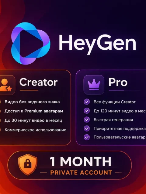 Heygen AI Creator 1 месяц
