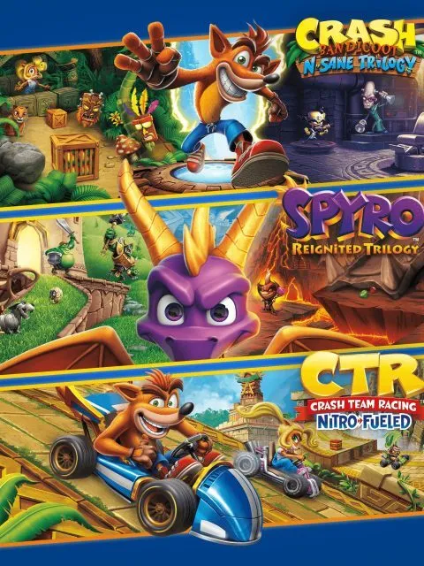 Crash Bandicoot N Sane Trilogy + CTR Nitro — Standard Edition — PlayStation 4, без активации (П2)