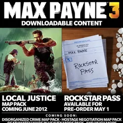 Max Payne 3 -Rockstar Pass DLC Steam CD Key REGION FREE