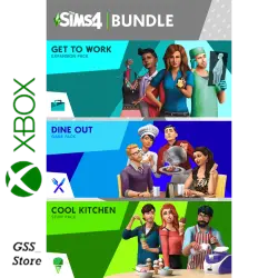 DLC The Sims 4 Bundle Get to Work Dine Out Cool Kitchen Stuff PSN PS4