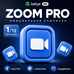 Подписка Zoom Workplace [PRO / BESS] - 1 / 12 месяцев на новый или продление