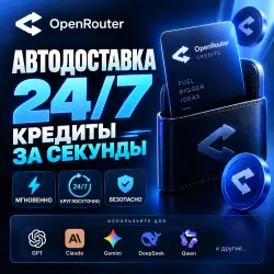 Пополнение OpenRouter | АВТОВЫДАЧА 24/7 | Без входа/API-ключа