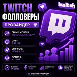 Twitch Фолловеры | Провайдер
