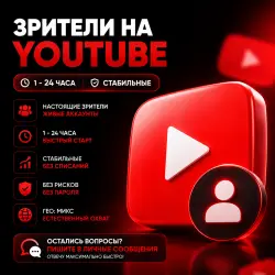 YouTube - Зрители / 1 - 24 часа / Стабильные | Автовыдача