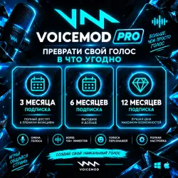 Voicemod Pro — аккаунт на 3 месяца — Подписка на 6 месяцев